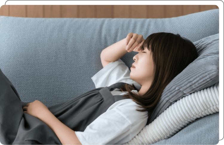 疲れの溜まっている女性